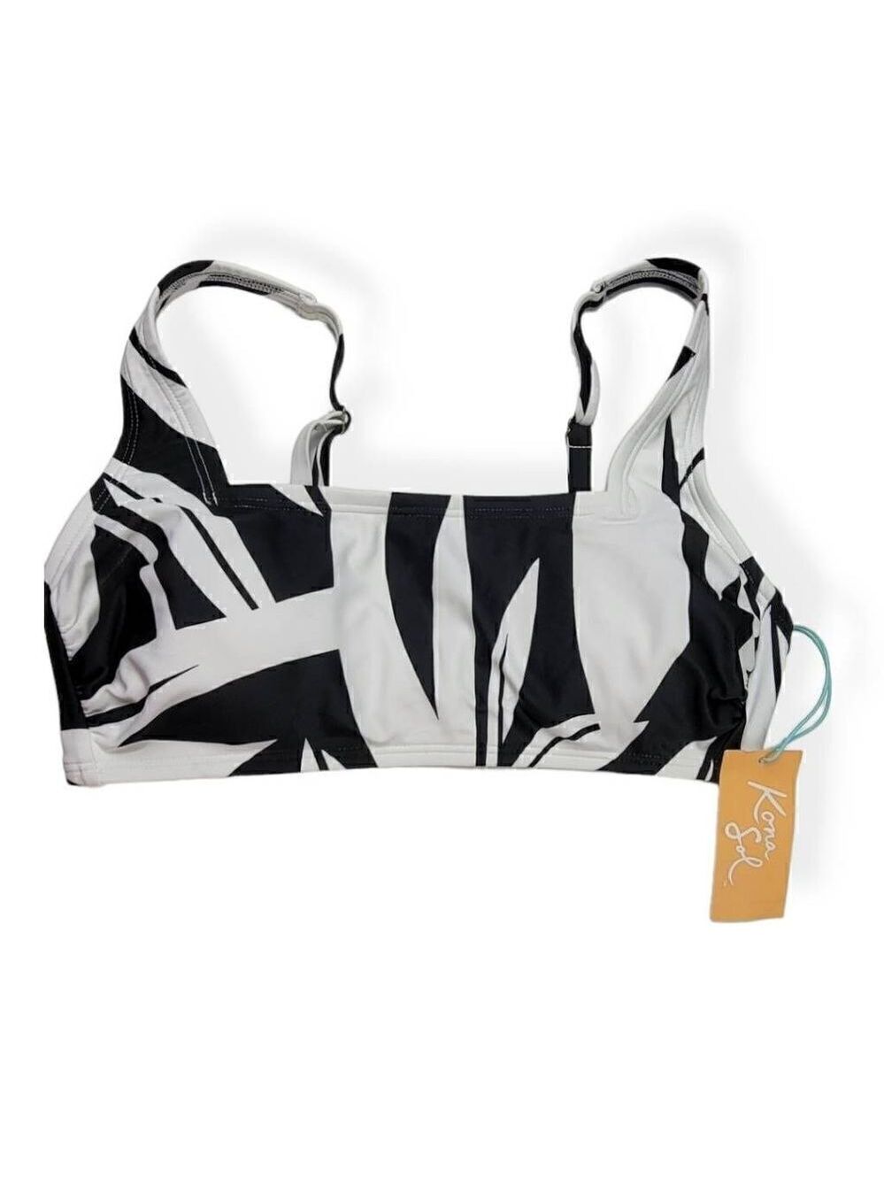 Kona Sol Floral Bralette Bikini Top Small